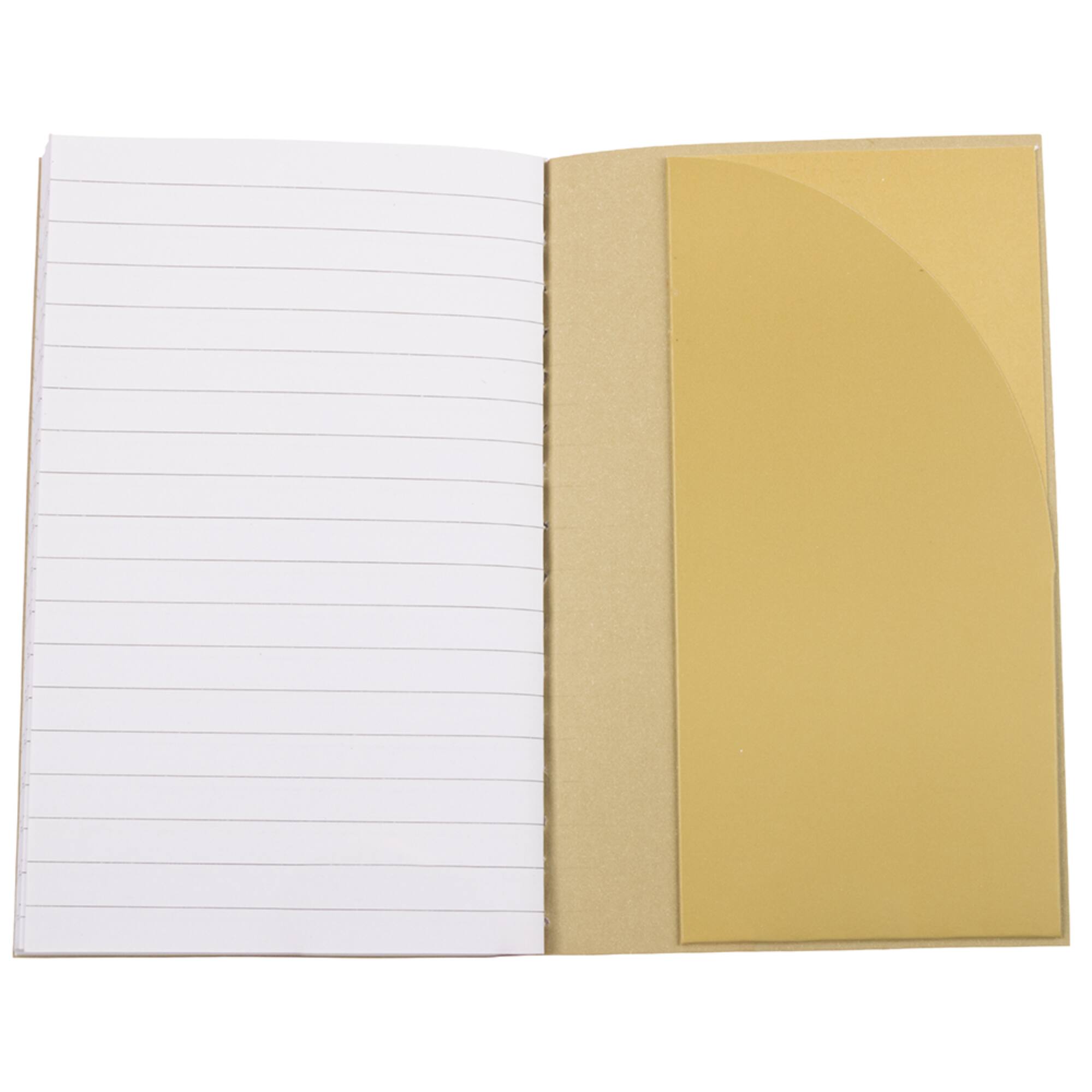 JAM Paper Glitter Kraft Pocket Journal